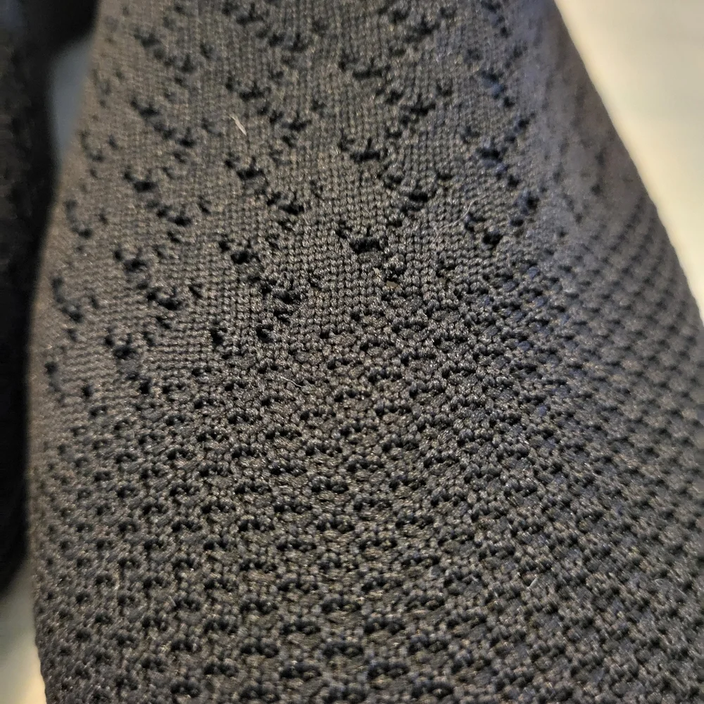 Womens Skechers Black Seager Scalloped Slip-On Sz 7.5 Wide - Picture 4 of 13